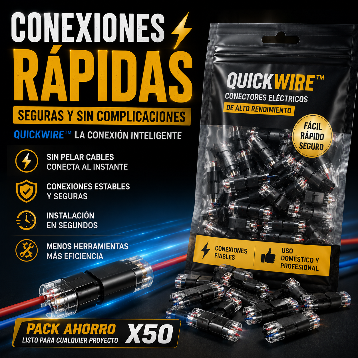 QUICKWIRE™ - CONEXIONES FUERTES Y CONFIABLES AL INSTANTE🔌