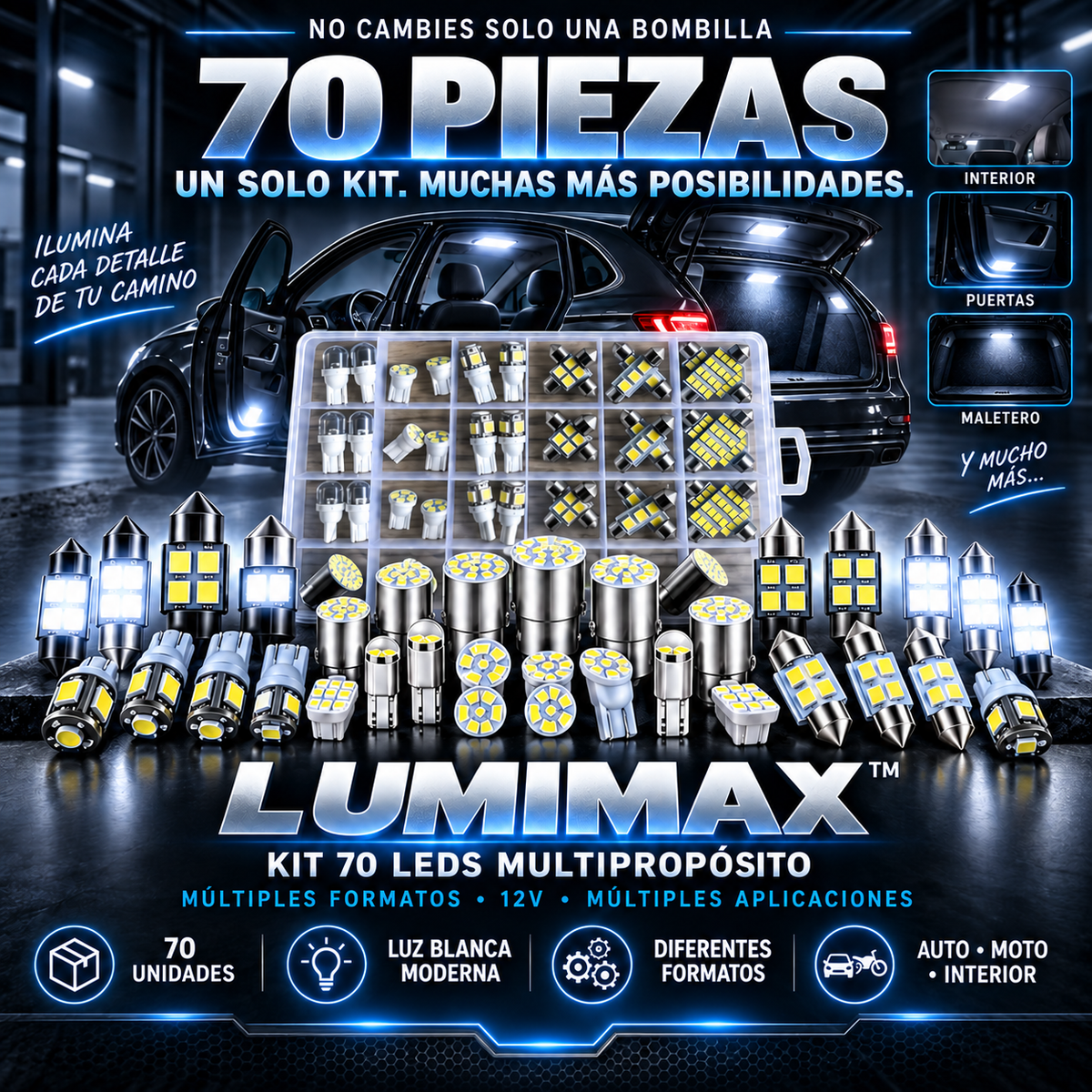 LUMIMAX™ – KIT 70 LEDS MULTIPROPOSITO